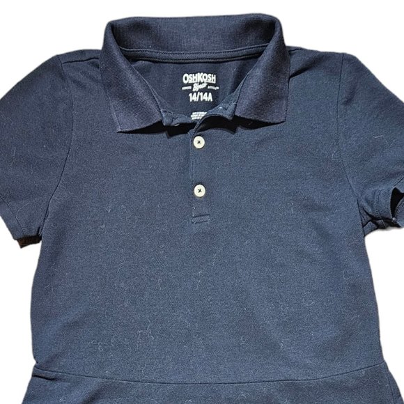 Old Navy Girl's School Uniform Navy Polo Dress, size 14 - Picture 3 of 9